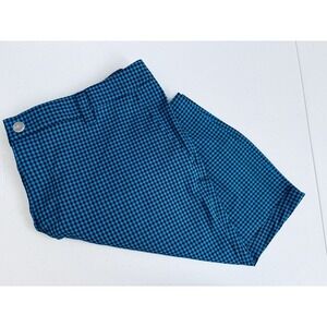 Under Armour Men's Size 36‎ Teal Blue Black Check Chino Shorts Golf Activewear